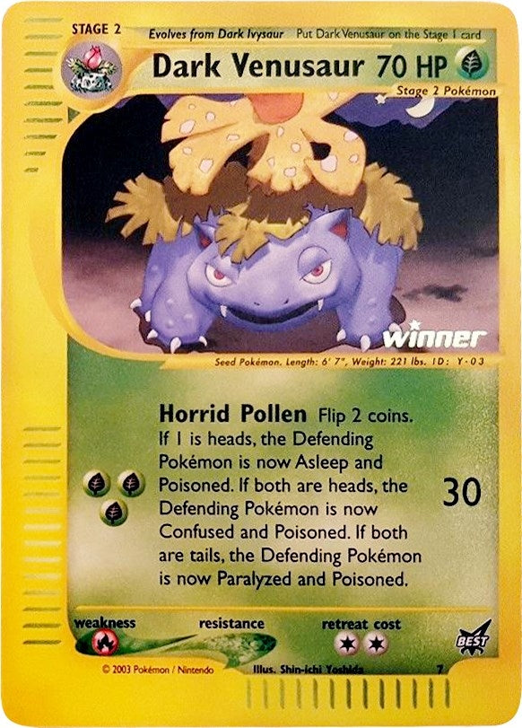 Image for Dark Venusaur - 7 [Winner] (Best of Promos) (007/009) - Pokemon
