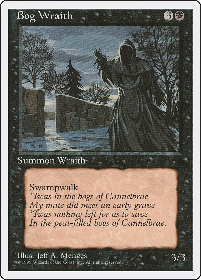 Image for Bog Wraith (Fourth Edition) - Magic: The Gathering