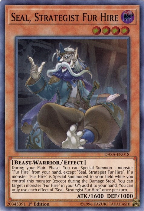 Image for Seal, Strategist Fur Hire (Dark Saviors) (DASA-EN018) - YuGiOh