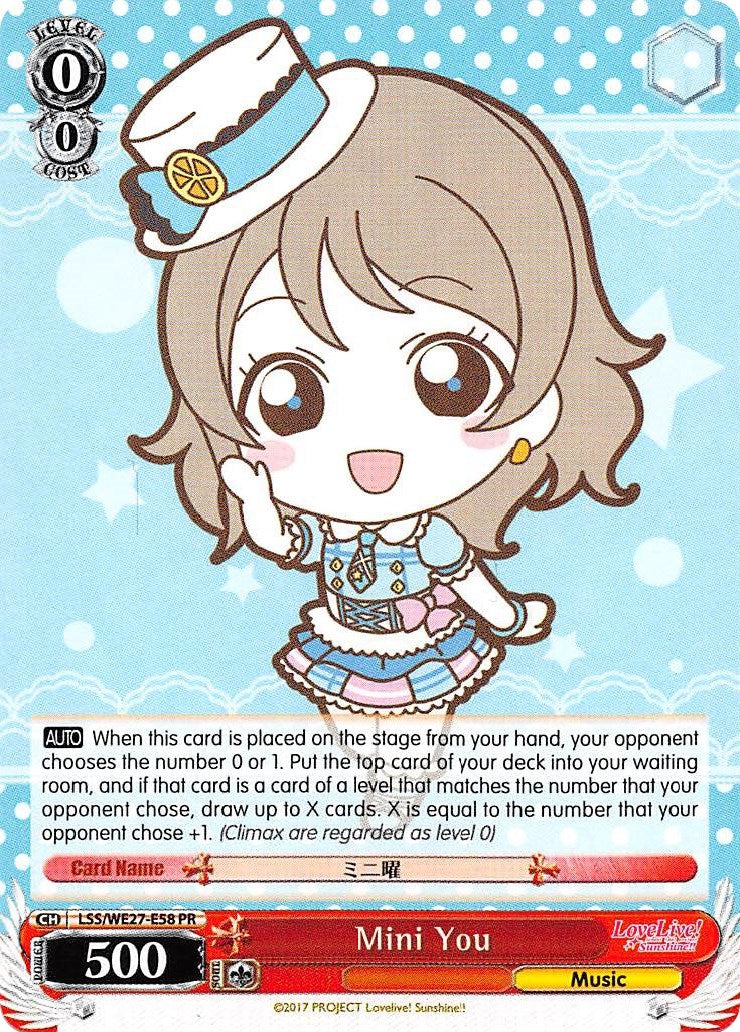 Image for Mini You (Love Live! Sunshine!! Extra Booster) (LSS/WE27-E58 PR) - Weiss Schwarz