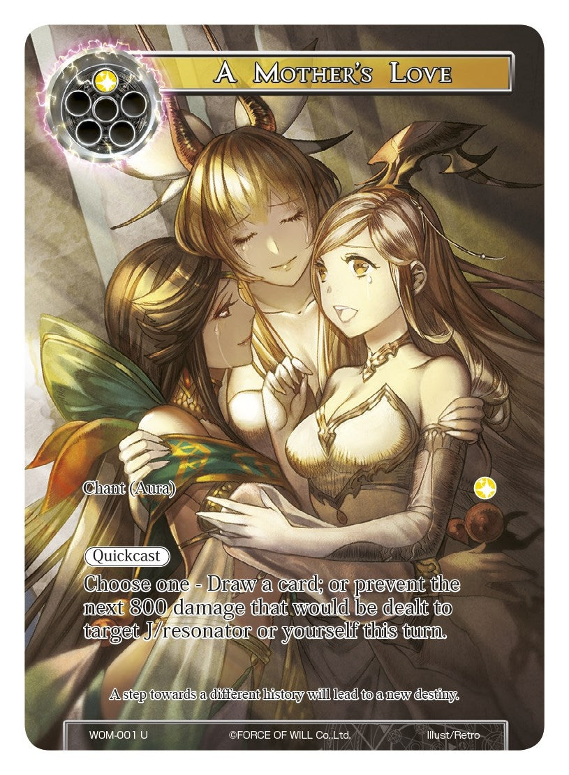 Image for A Mother's Love (Full Art) (Winds of the Ominous Moon) (WOM-001) - Force of Will