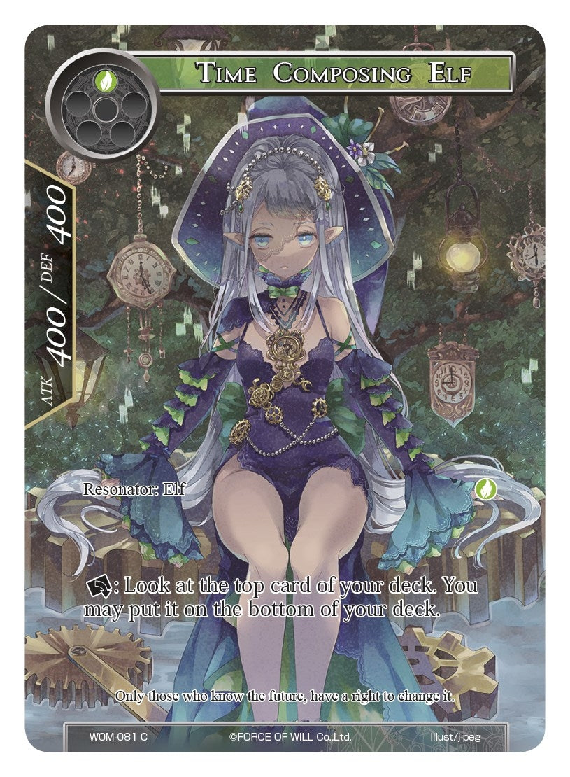 Image for Time Composing Elf (Full Art) (Winds of the Ominous Moon) (WOM-081) - Force of Will