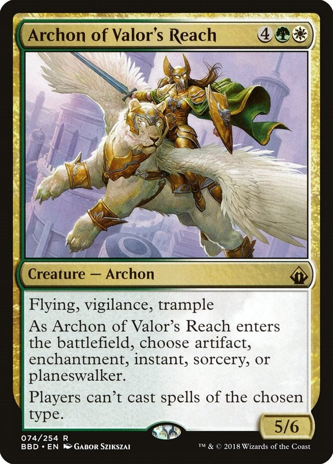 Image for Archon of Valor's Reach (Battlebond) (74) - Magic: The Gathering
