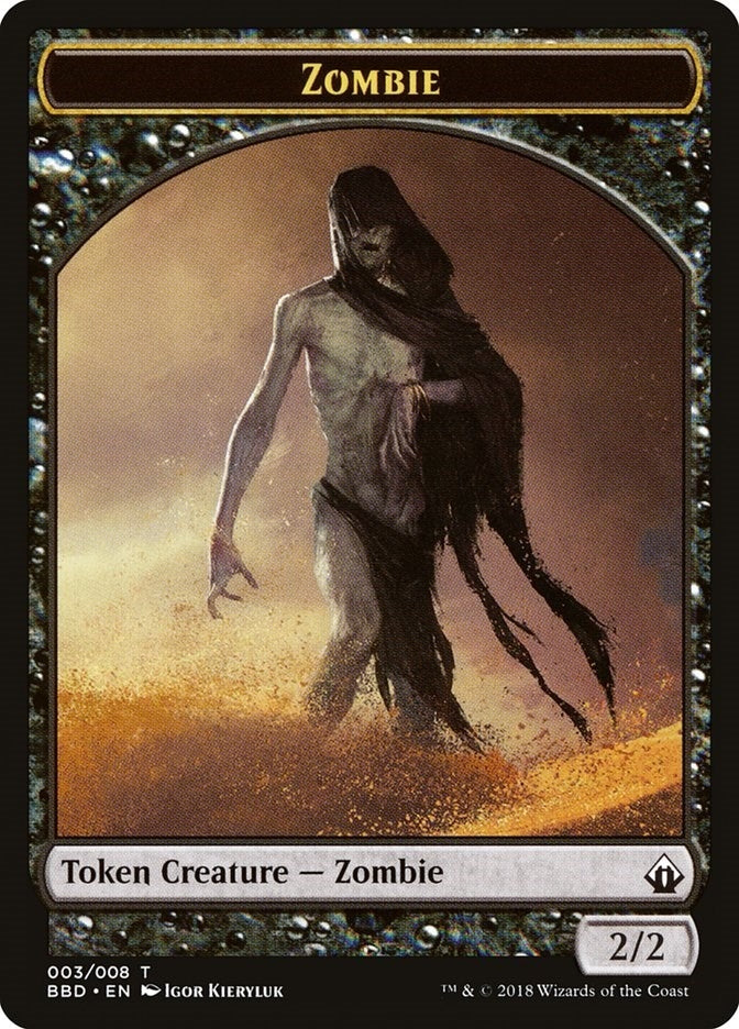 Image for Zombie Token (Battlebond) (3) - Magic: The Gathering