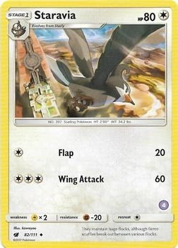 Image for Staravia (4) (SM Trainer Kit: Alolan Sandslash & Alolan Ninetales) (82/111) - Pokemon