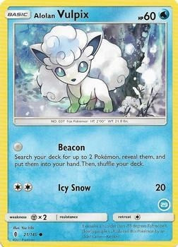 Image for Alolan Vulpix (29) (SM Trainer Kit: Alolan Sandslash & Alolan Ninetales) (21/145) - Pokemon