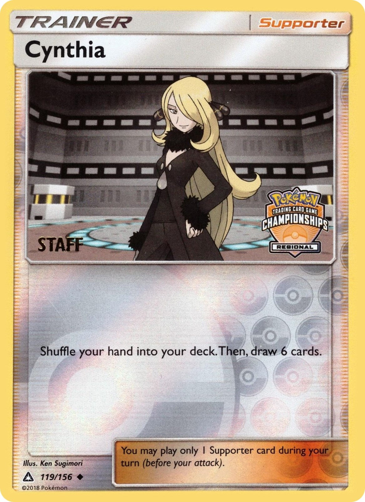 Image for Cynthia - 119/156 (Regional Championships) [Staff] (League & Championship Cards) (119/156) - Pokemon