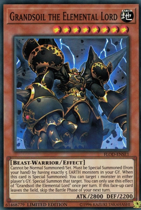 Image for Grandsoil the Elemental Lord (Flames of Destruction) (FLOD-ENSE1) - YuGiOh