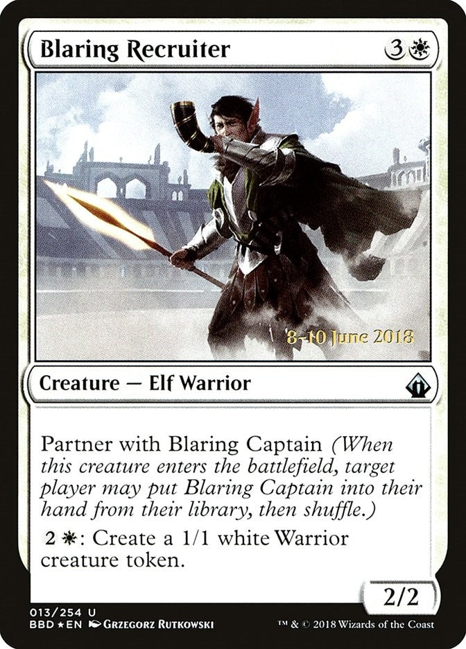 Image for Blaring Recruiter (Launch Party & Release Event Promos) (13) - Magic: The Gathering