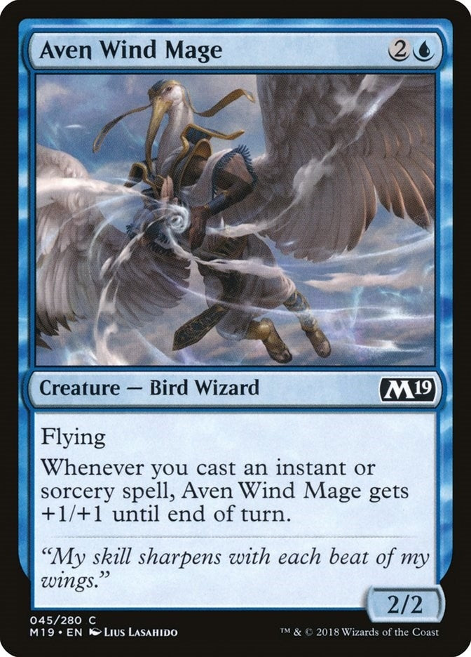 Image for Aven Wind Mage (Core Set 2019) (45) - Magic: The Gathering