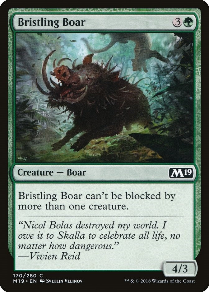 Image for Bristling Boar (Core Set 2019) (170) - Magic: The Gathering