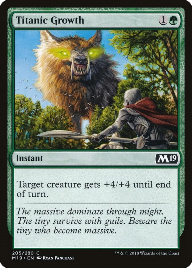 Image for Titanic Growth (Core Set 2019) (205) - Magic: The Gathering