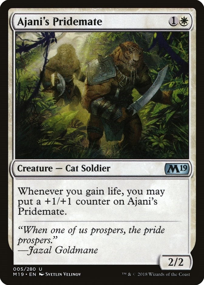 Image for Ajani's Pridemate (Core Set 2019) (5) - Magic: The Gathering