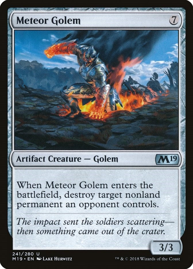 Image for Meteor Golem (Core Set 2019) (241) - Magic: The Gathering