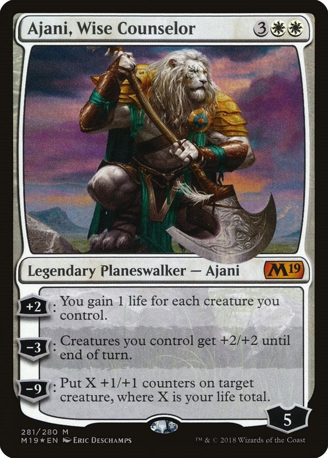 Image for Ajani, Wise Counselor (Core Set 2019) (281) - Magic: The Gathering