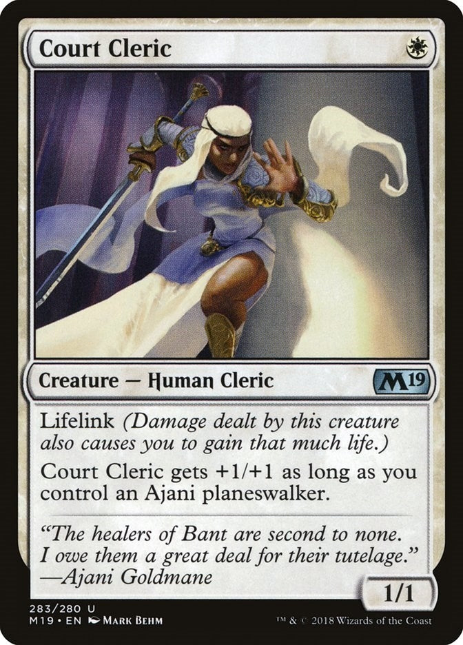 Image for Court Cleric (Core Set 2019) (283) - Magic: The Gathering