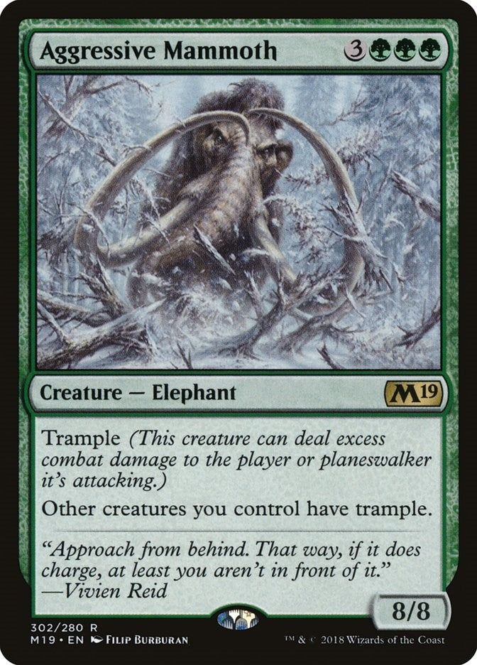 Image for Aggressive Mammoth (Core Set 2019) (302) - Magic: The Gathering