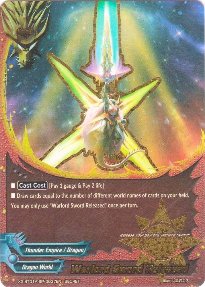 Image for Warlord Sword Released (Solar Strife) (X2-BT01A-SP/0037EN) - Future Card BuddyFight
