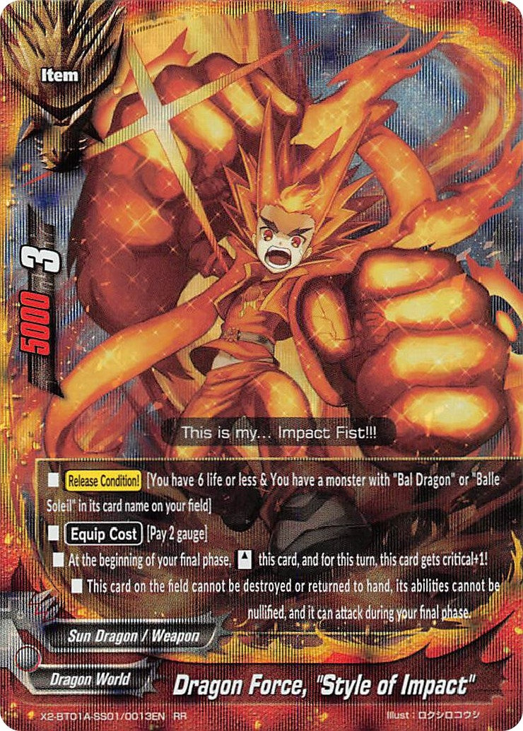 Image for Dragon Force, "Style of Impact" (Solar Strife) (X2-BT01A-SS01/0013EN) - Future Card BuddyFight