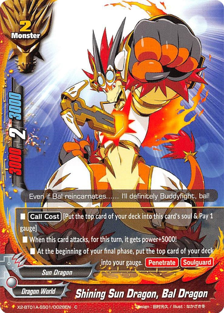 Image for Shining Sun Dragon, Bal Dragon (Solar Strife) (X2-BT01A-SS01/0028EN) - Future Card BuddyFight
