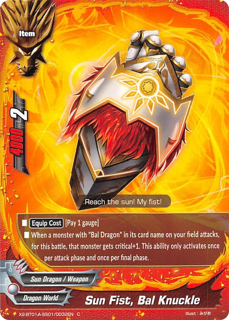 Image for Sun Fist, Bal Knuckle (Solar Strife) (X2-BT01A-SS01/0032EN) - Future Card BuddyFight