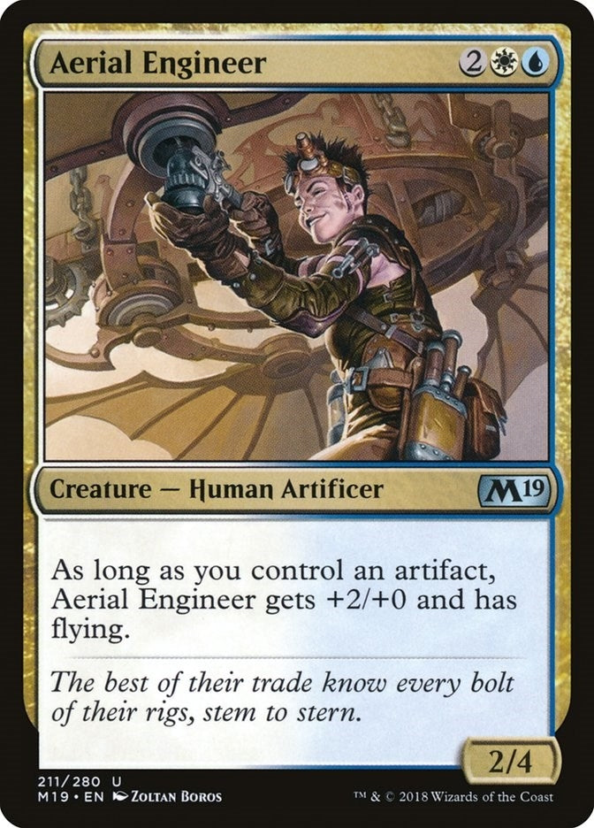 Image for Aerial Engineer (Core Set 2019) (211) - Magic: The Gathering