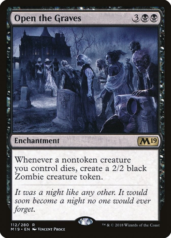 Image for Open the Graves (Core Set 2019) (112) - Magic: The Gathering