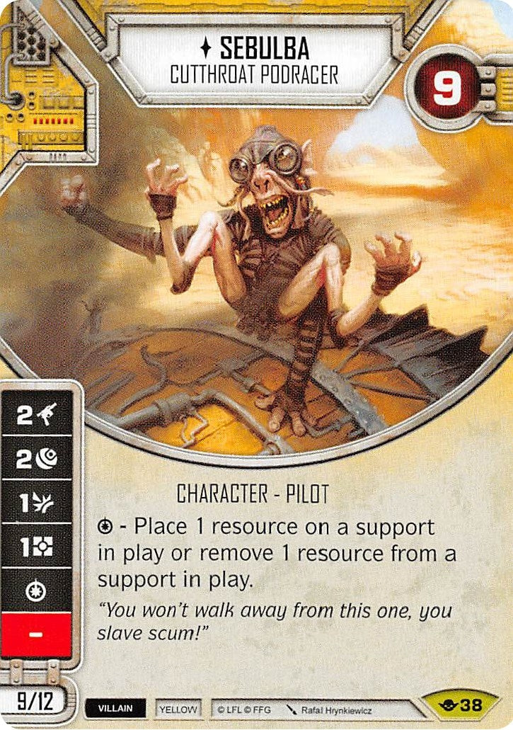 Image for Sebulba - Cutthroat Podracer (Card Only) (Way of the Force) (38) - Star Wars: Destiny