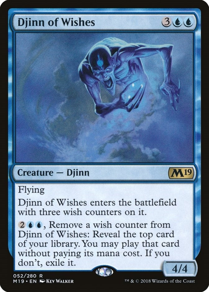 Image for Djinn of Wishes (Core Set 2019) (52) - Magic: The Gathering
