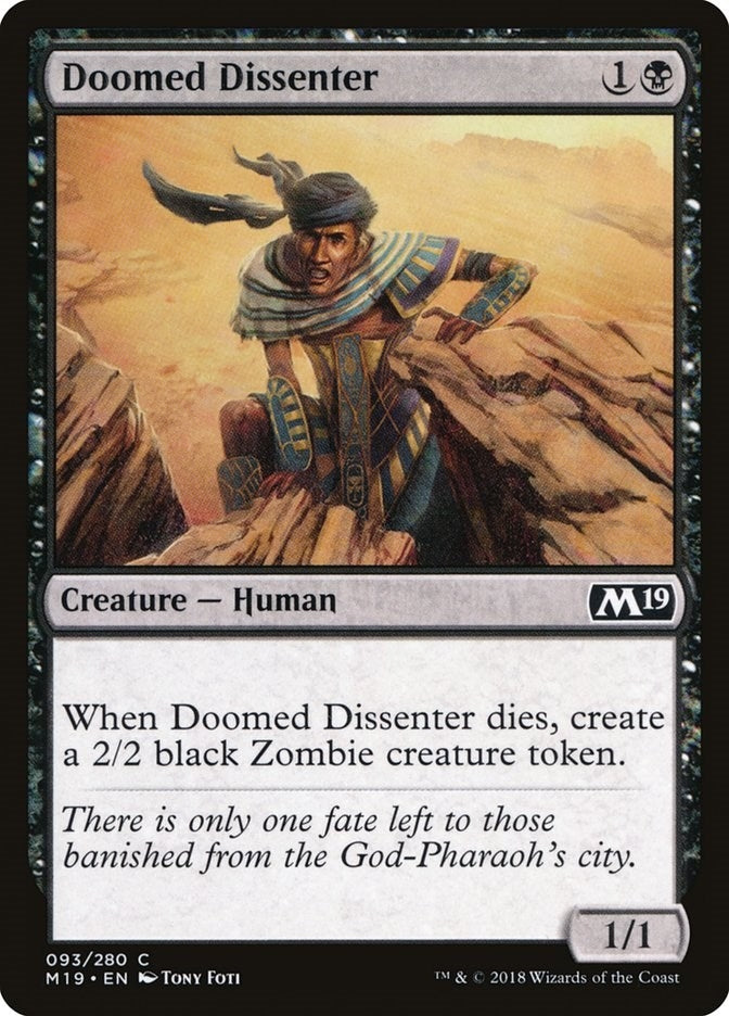Image for Doomed Dissenter (Core Set 2019) (93) - Magic: The Gathering