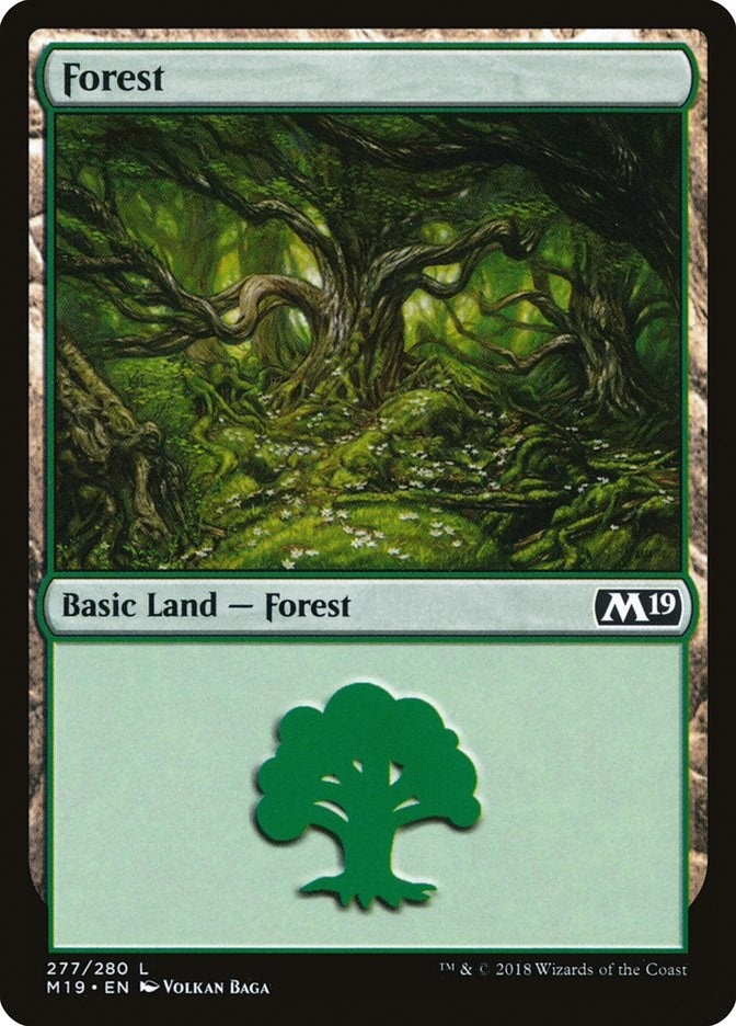 Image for Forest (277) (Core Set 2019) (277) - Magic: The Gathering
