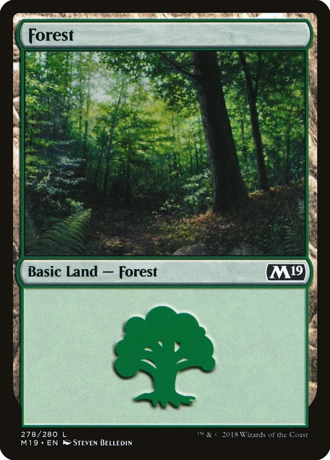 Image for Forest (278) (Core Set 2019) (278) - Magic: The Gathering