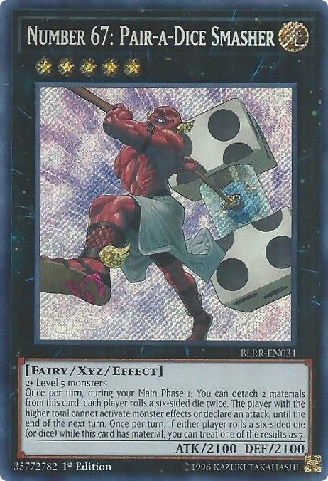 Image for Number 67: Pair-a-Dice Smasher (Battles of Legend: Relentless Revenge) (BLRR-EN031) - YuGiOh