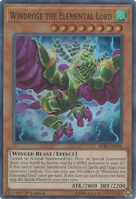 Image for Windrose the Elemental Lord (Battles of Legend: Relentless Revenge) (BLRR-EN070) - YuGiOh
