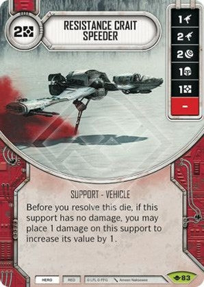 Image for Resistance Crait Speeder (Way of the Force) (83) - Star Wars: Destiny
