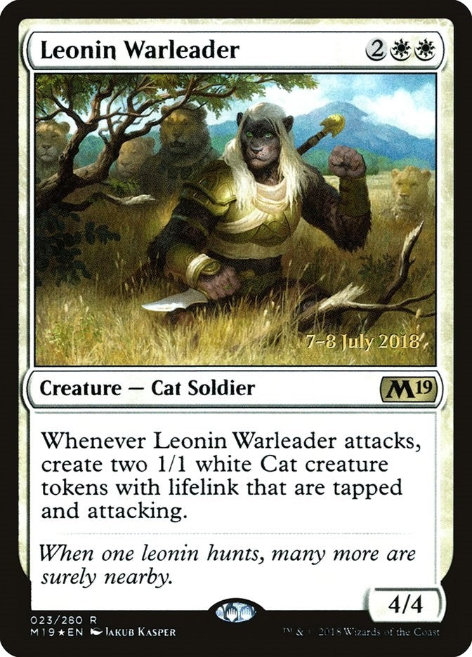 Image for Leonin Warleader (Prerelease Cards) (23) - Magic: The Gathering