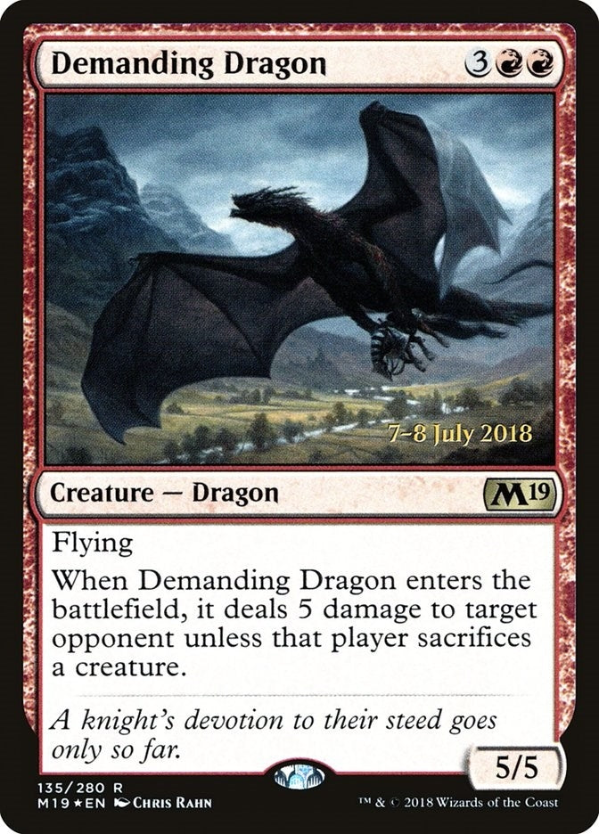 Image for Demanding Dragon (Prerelease Cards) (135) - Magic: The Gathering