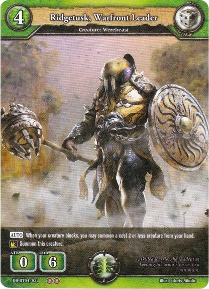 Image for Ridgetusk, Warfront Leader (Surge of Titans) (DB-BT04/022) - Dragoborne