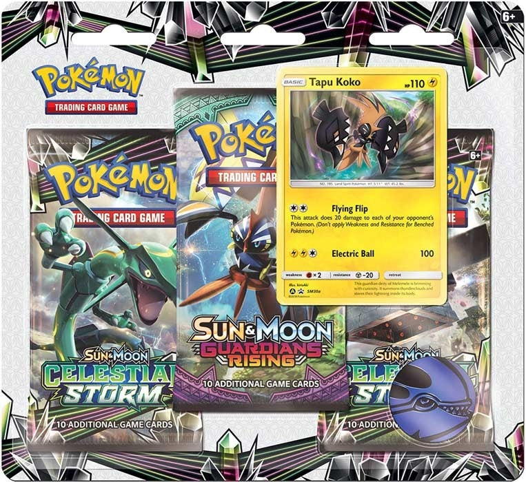 Image for Celestial Storm 3 Pack Booster Blister [Tapu Koko] - Pokemon