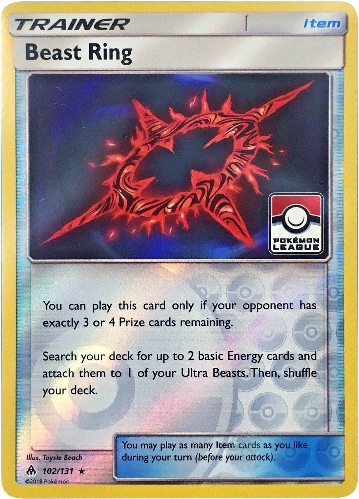 Image for Beast Ring - 102/131 (Pokemon League) (League & Championship Cards) (102/131) - Pokemon