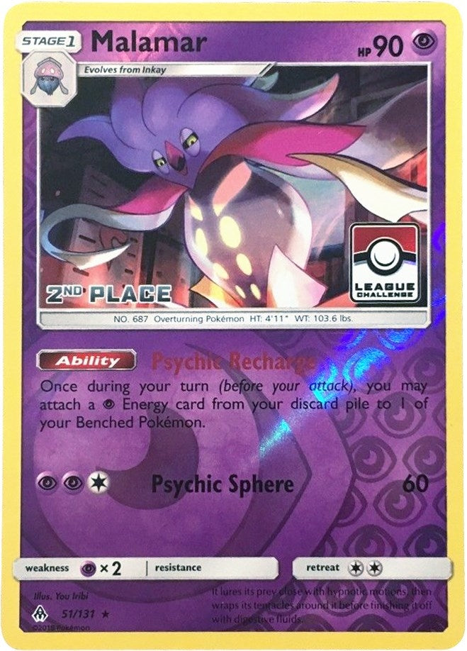 Image for Malamar - 51/131 (League Challenge) [2nd Place] (League & Championship Cards) (051/131) - Pokemon