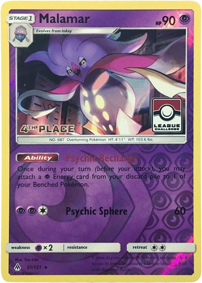 Image for Malamar - 51/131 (League Challenge) [4th Place] (League & Championship Cards) (051/131) - Pokemon