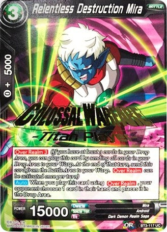 Image for Relentless Destruction Mira (Titan Player Stamped) (Tournament Promotion Cards) (BT3-117) - Dragon Ball Super: Masters