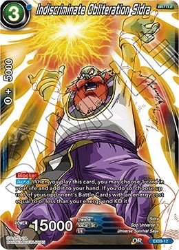 Image for Indiscriminate Obliteration Sidra (Expansion Deck Box Set 03: Ultimate Box) (EX03-12) - Dragon Ball Super: Masters