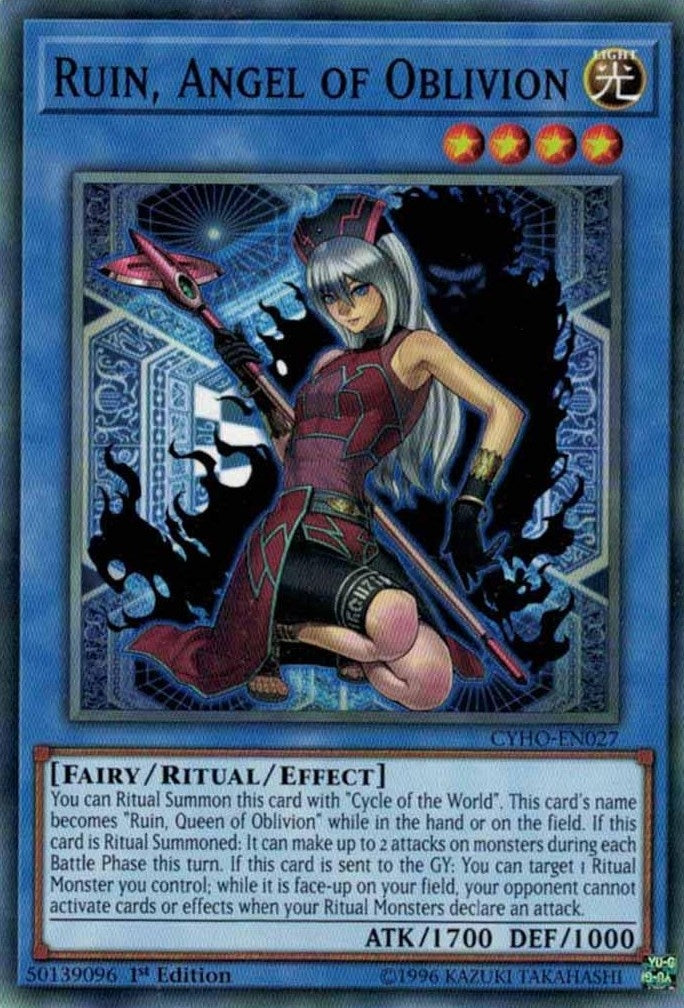 Image for Ruin, Angel of Oblivion (Cybernetic Horizon) (CYHO-EN027) - YuGiOh