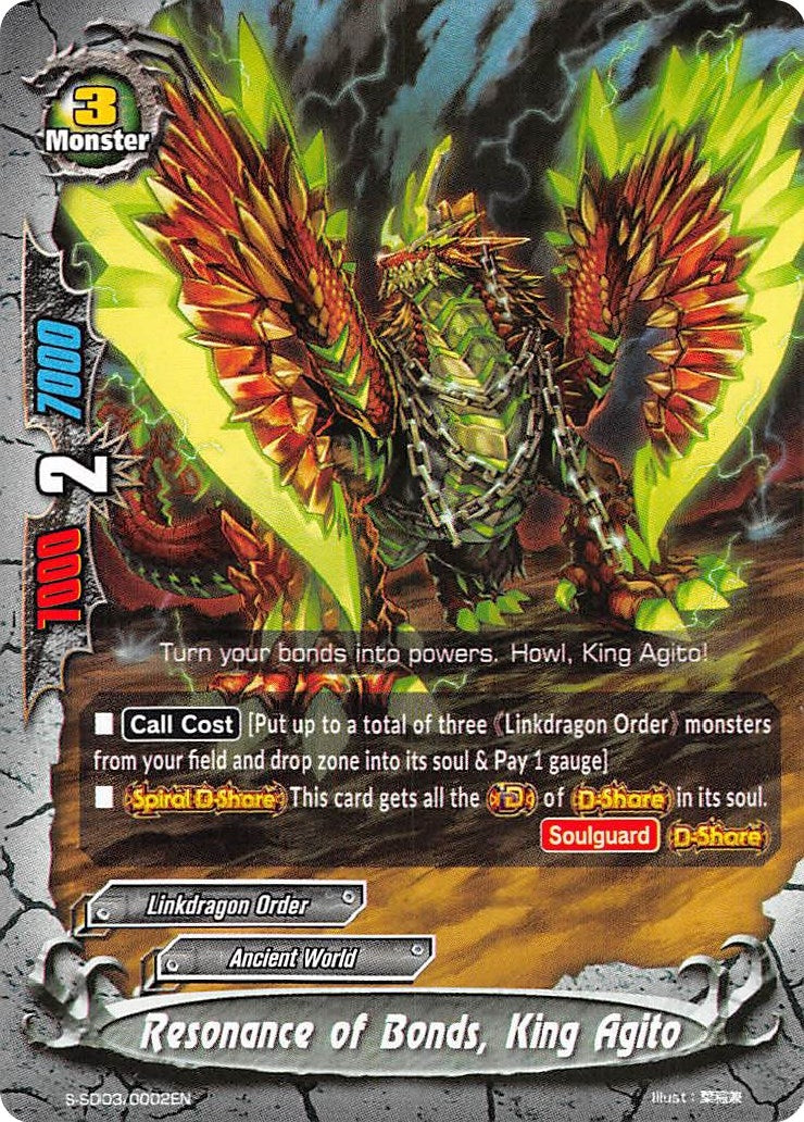 Image for Resonance of Bonds, King Agito (S-SD03: Spiral Linkdragon Order) (S-SD03/0002EN) - Future Card BuddyFight
