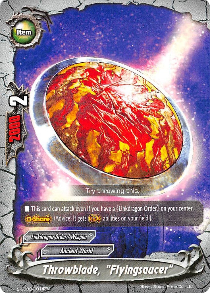 Image for Throwblade, "Flyingsaucer" (S-SD03: Spiral Linkdragon Order) (S-SD03/0014EN) - Future Card BuddyFight
