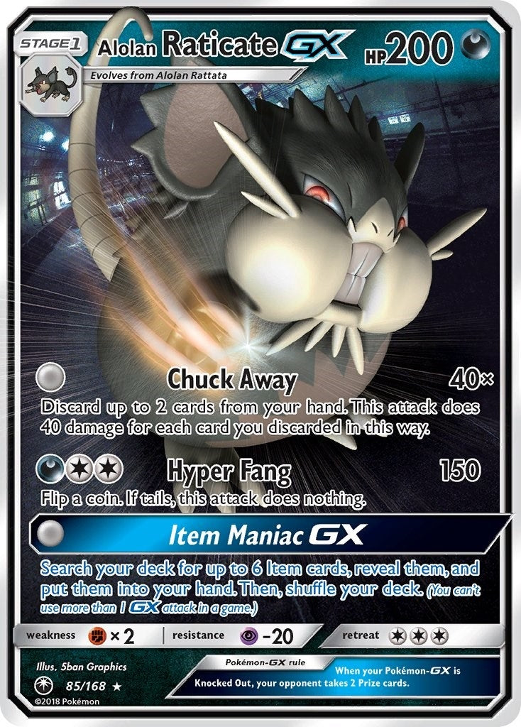 Image for Alolan Raticate GX (SM - Celestial Storm) (85/168) - Pokemon