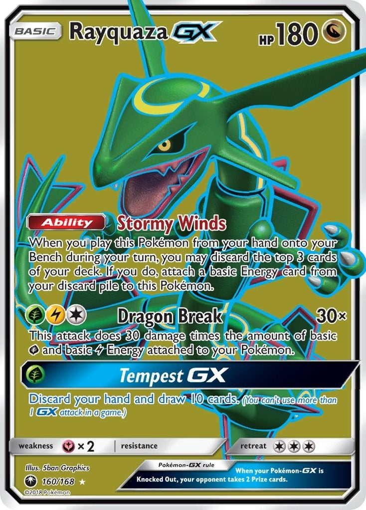 Image for Rayquaza GX (Full Art) (SM - Celestial Storm) (160/168) - Pokemon