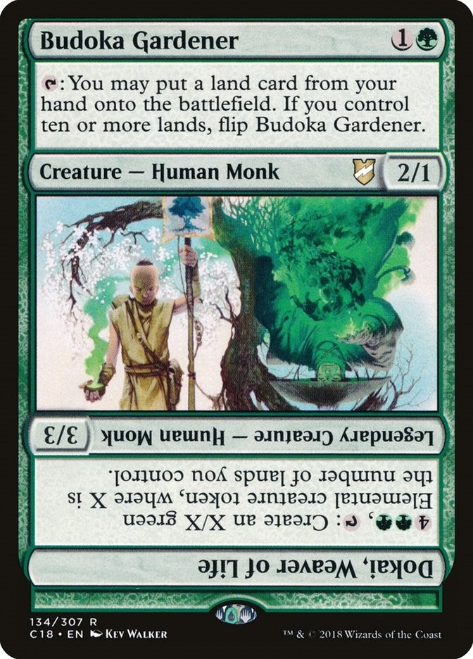 Image for Budoka Gardener // Dokai, Weaver of Life (Commander 2018) (134) - Magic: The Gathering